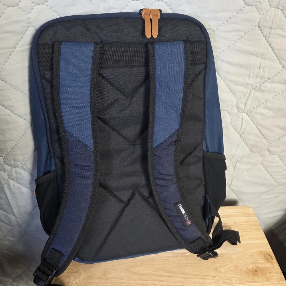 Swiss Tech Blue and Brown Backpack
